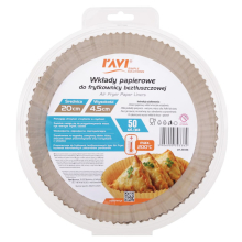 Wkłady do frytkownicy beztłuszczowej okrągłe 20cm Air Fryer RAVI
